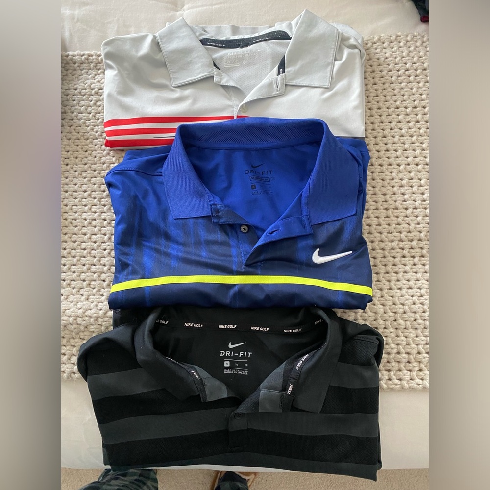 3 Nike golf shirts men’s size xl